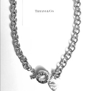 Tiffany & Co SS heart tag toggle necklace.